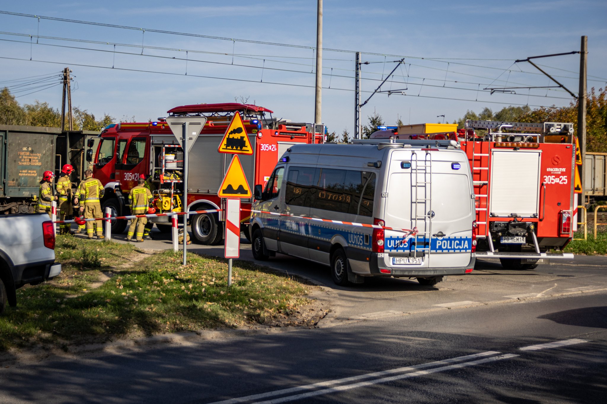 Potrącenie na przejeździe kolejowym