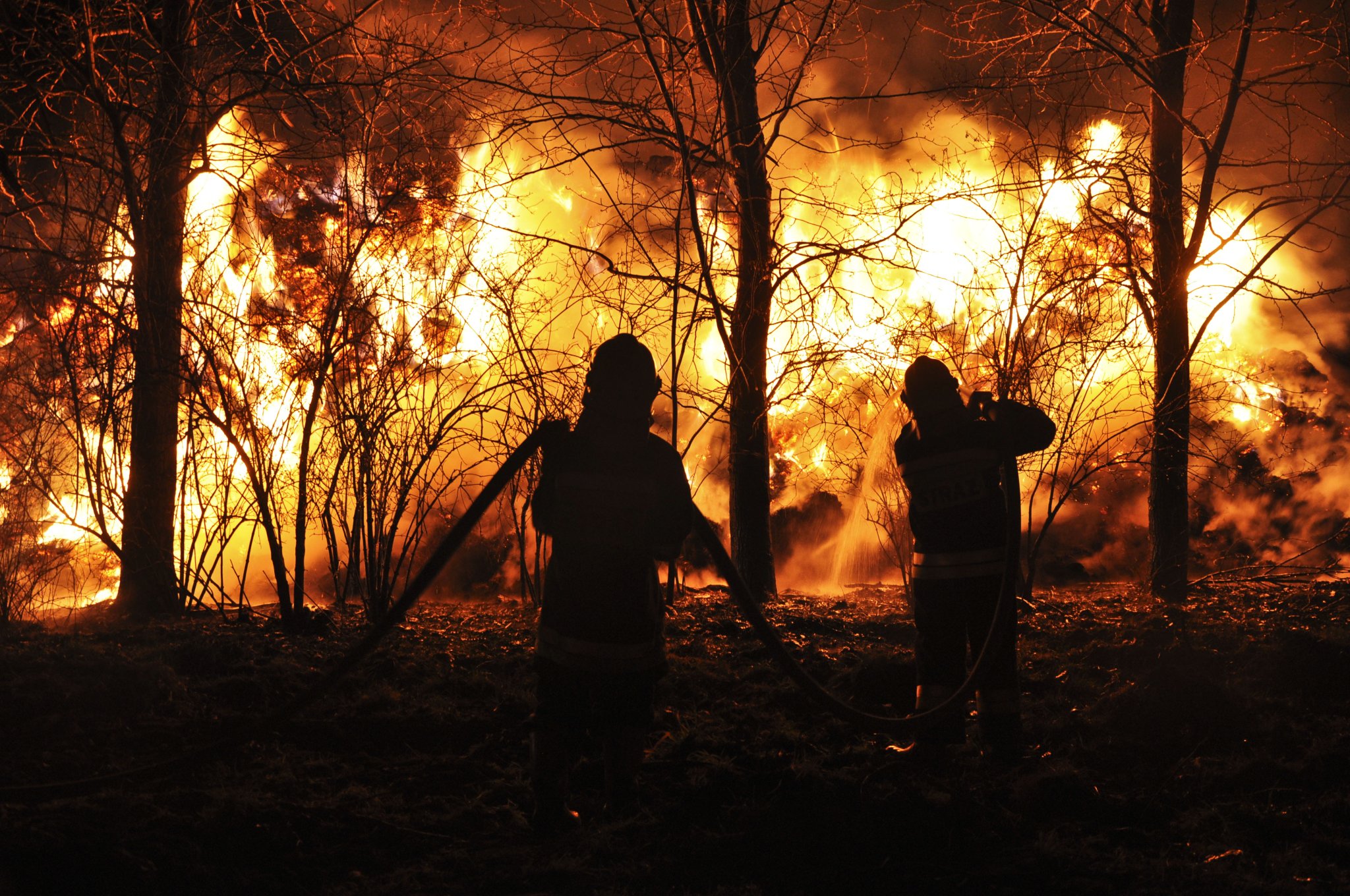 Pożar stogu 3